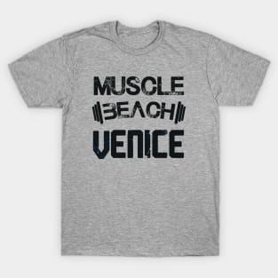 Muscle beach - Venice - California (dark lettering) T-Shirt